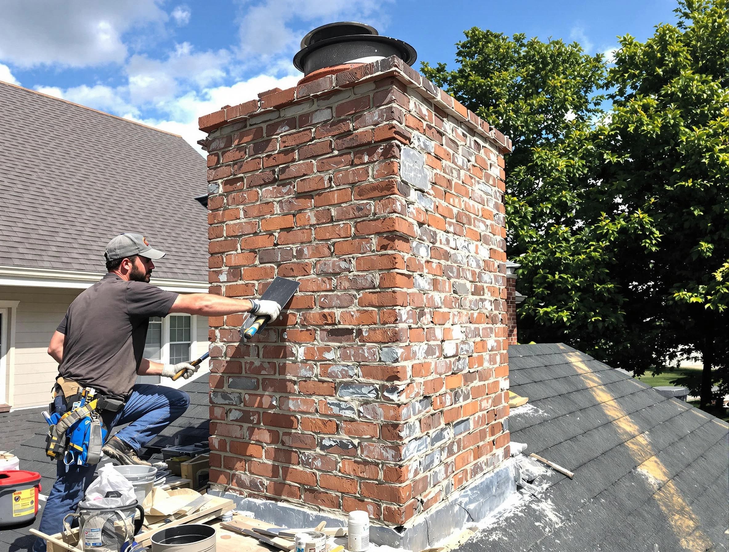 Completed chimney rebuild by Tooele Chimney Sweep in Tooele, UT