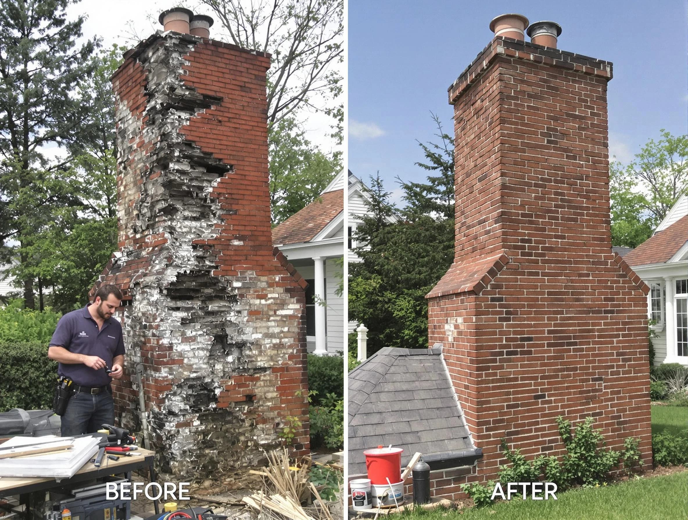 Tooele Chimney Sweep performing a full chimney restoration in Tooele, UT