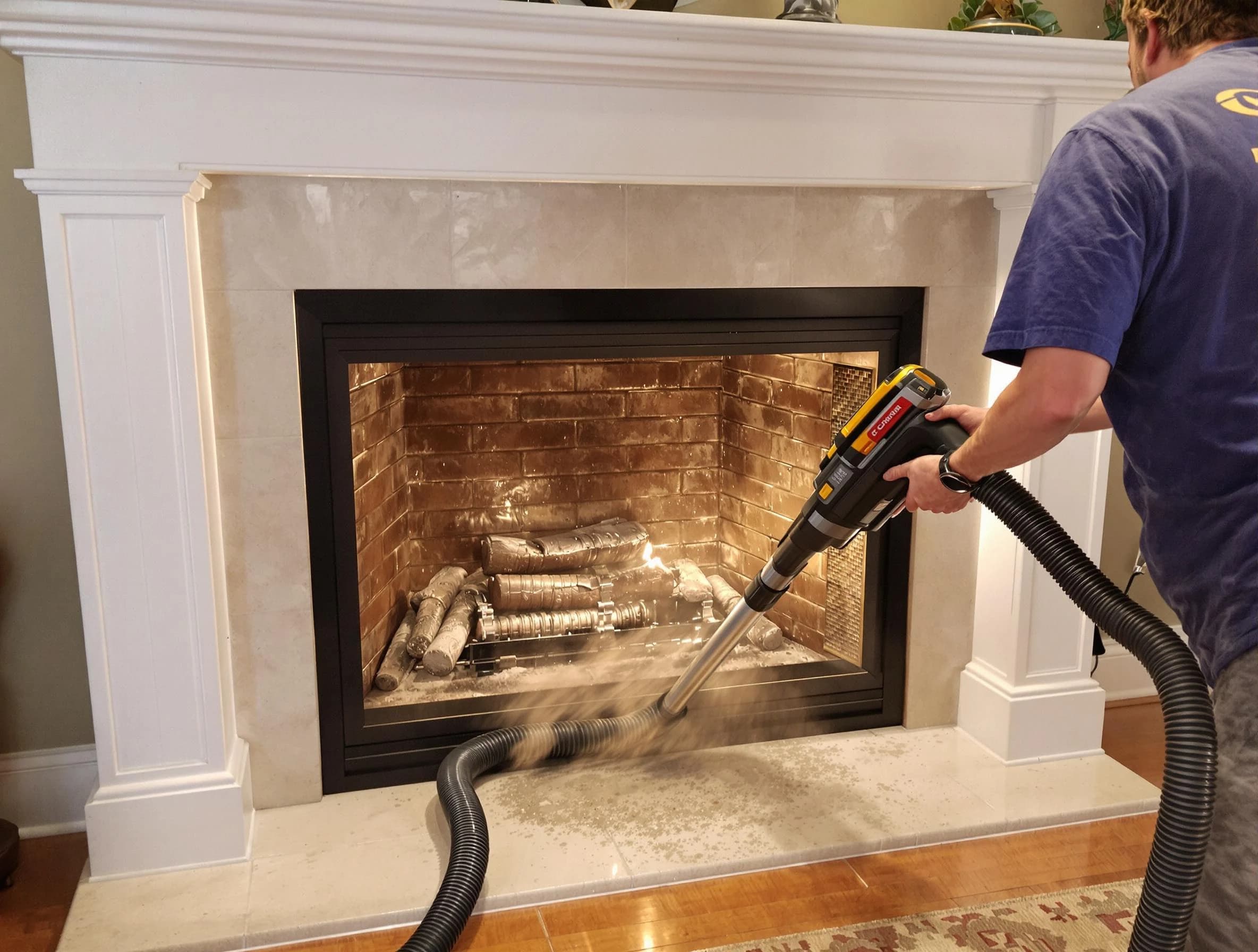 Fireplace cleaning performed by Tooele Chimney Sweep in Tooele, UT