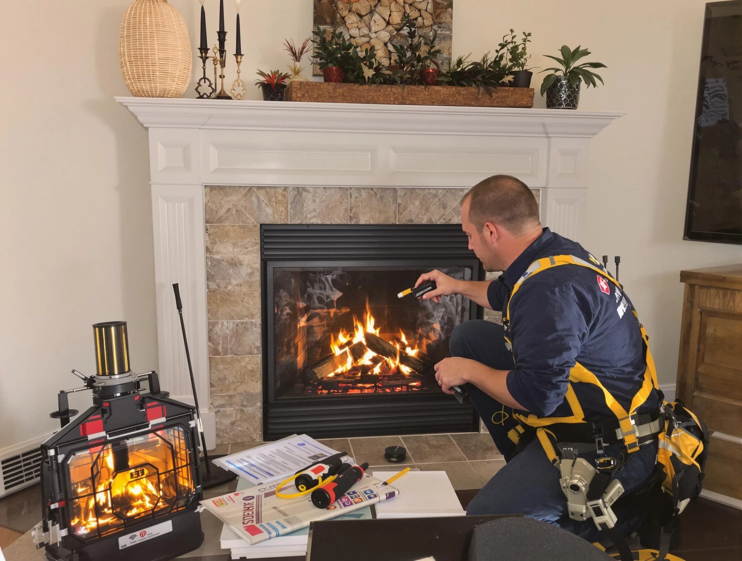 Safety-focused fireplace inspection by Tooele Chimney Sweep in Tooele, UT