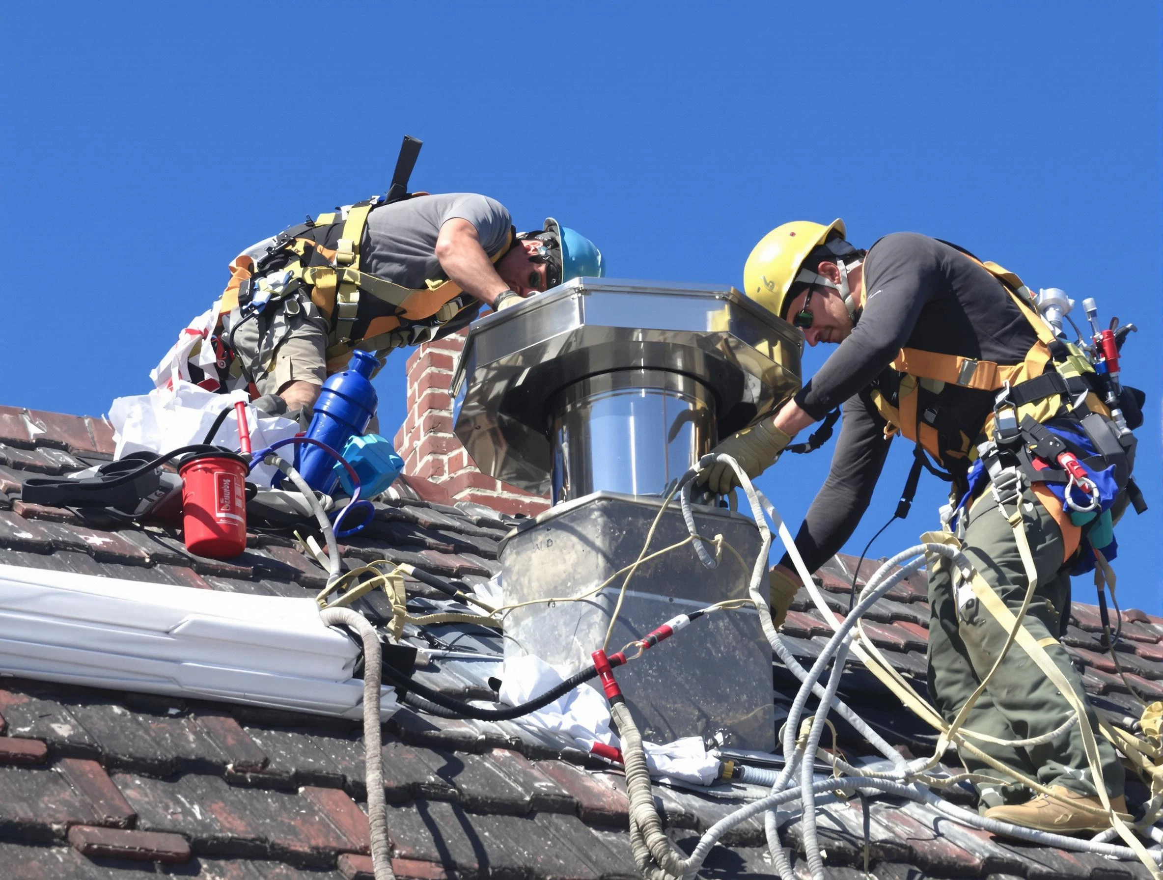 Protective chimney cap installed by Tooele Chimney Sweep in Tooele, UT