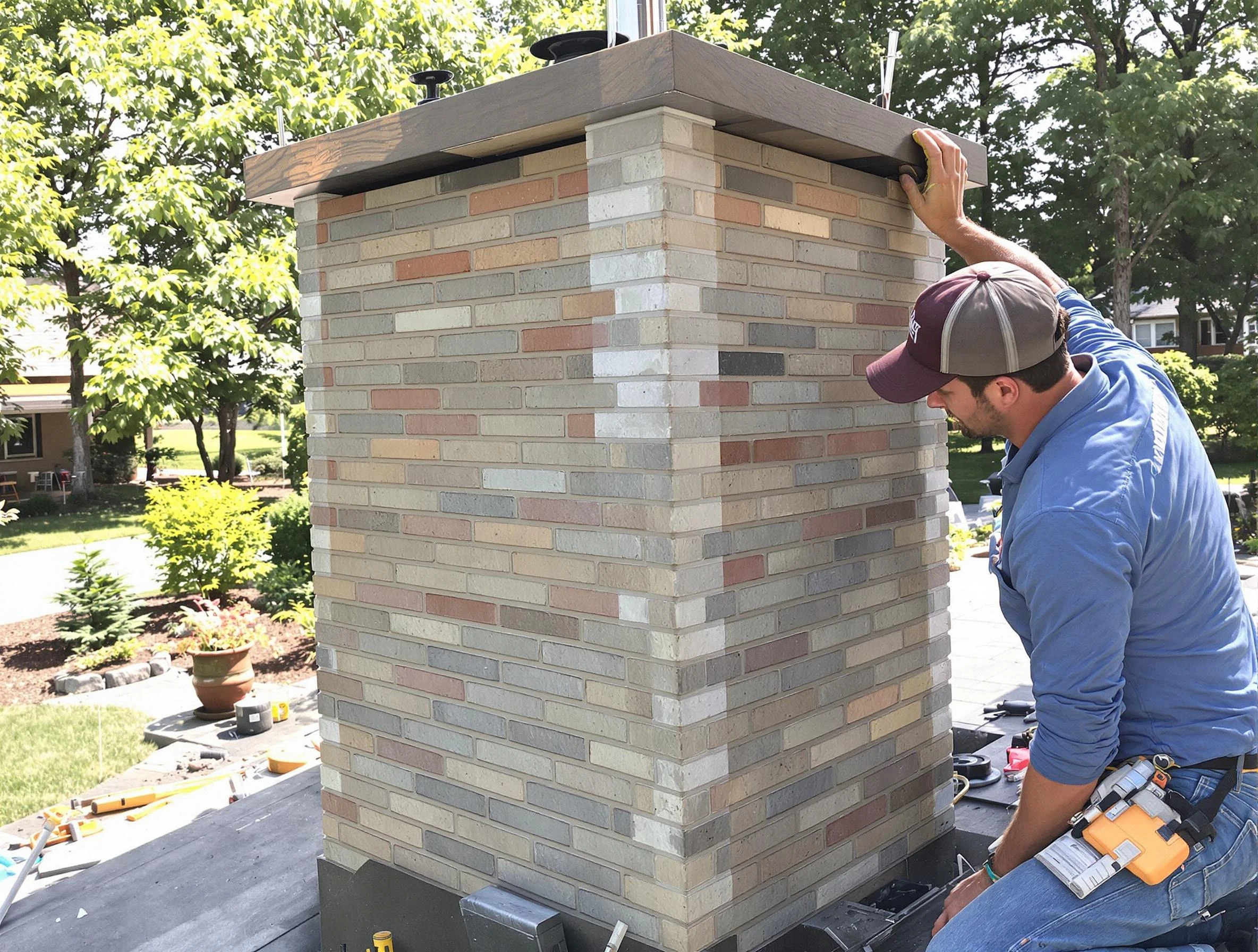 Tooele Chimney Sweep completing a modern chimney remodel in Tooele, UT