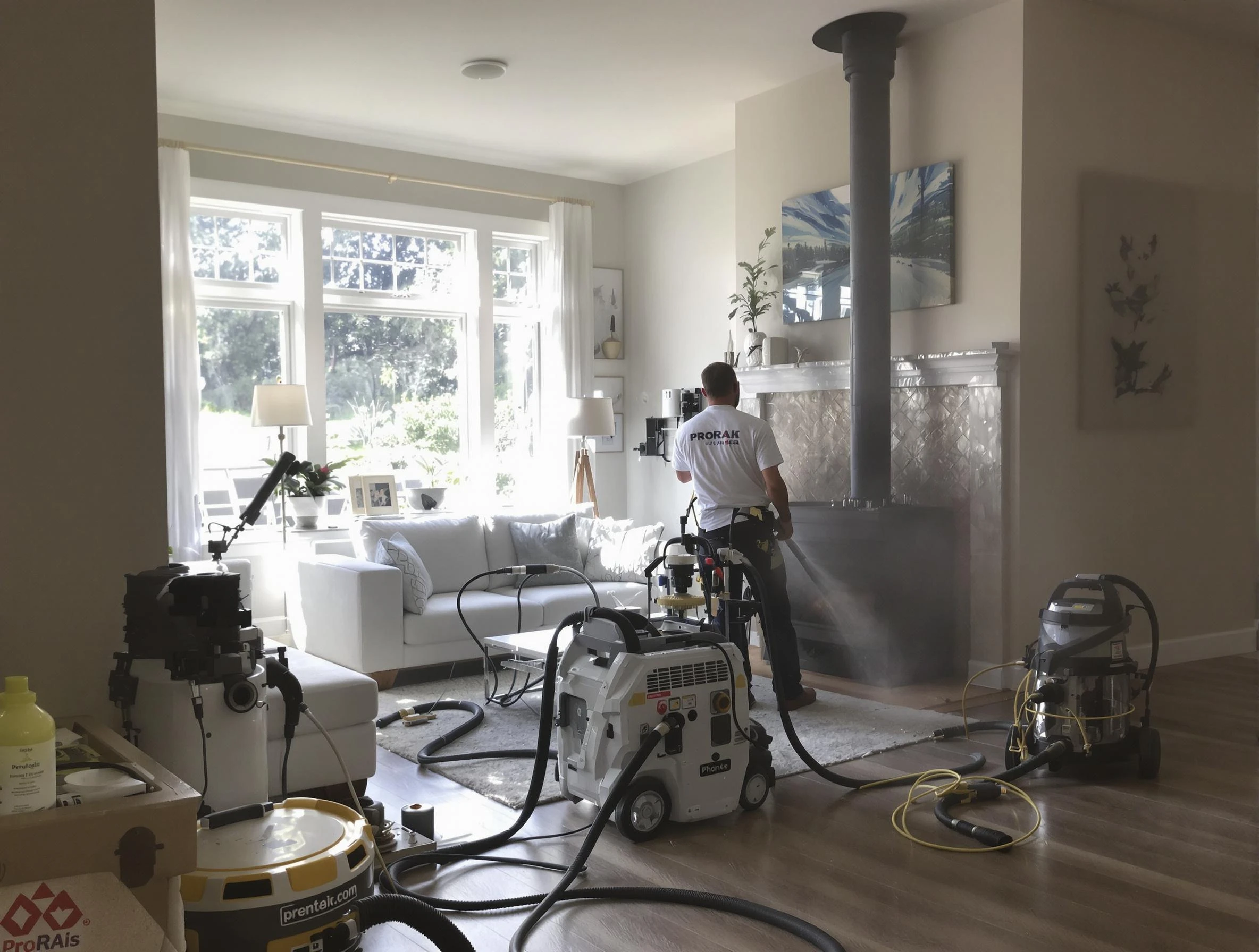 Soot removal service by Tooele Chimney Sweep for a fireplace in Tooele, UT